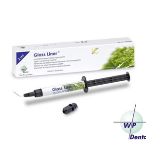 Glass Liner Glasjonomer Podkładowy W Strzykawce. Światłoutwardzalny. O Bardzo Dużej Twardości/odporności na zgniatanie i Doskonałej Przyczepności do Zębiny. Po Utwardzeniu tworzy Stały i Zwarty Polimer. Zawiera 65% Wypełniaczy!!! Nieprzepuszczalny dla promieni RTG. Właściwości Tiksotropowe Zapobiegają niekontrolowanemu Rozpływaniu się materiału. Jako Podkład pod Wszystkie materiały wypełnieniowe, do Lakowania oraz w Niewielkich Ubytkach. Strzykawka 2ml x 2 sztuki.