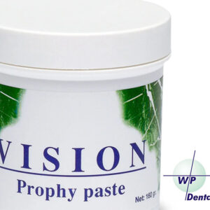 Vision Prophy Paste Profesjonalna Pasta Polerska o wartości RDA 237. Doskonałe Rezultaty Polerowania: zębów, akrylu, tworzyw sztucznych, koron i materiałów wypełnieniowych, czyszczenie zębów przed wybielaniem. Duży słoik 160g. Smaki: TRUSKAWKA, LIMONKA, CYNAMON Z MIĘTĄ